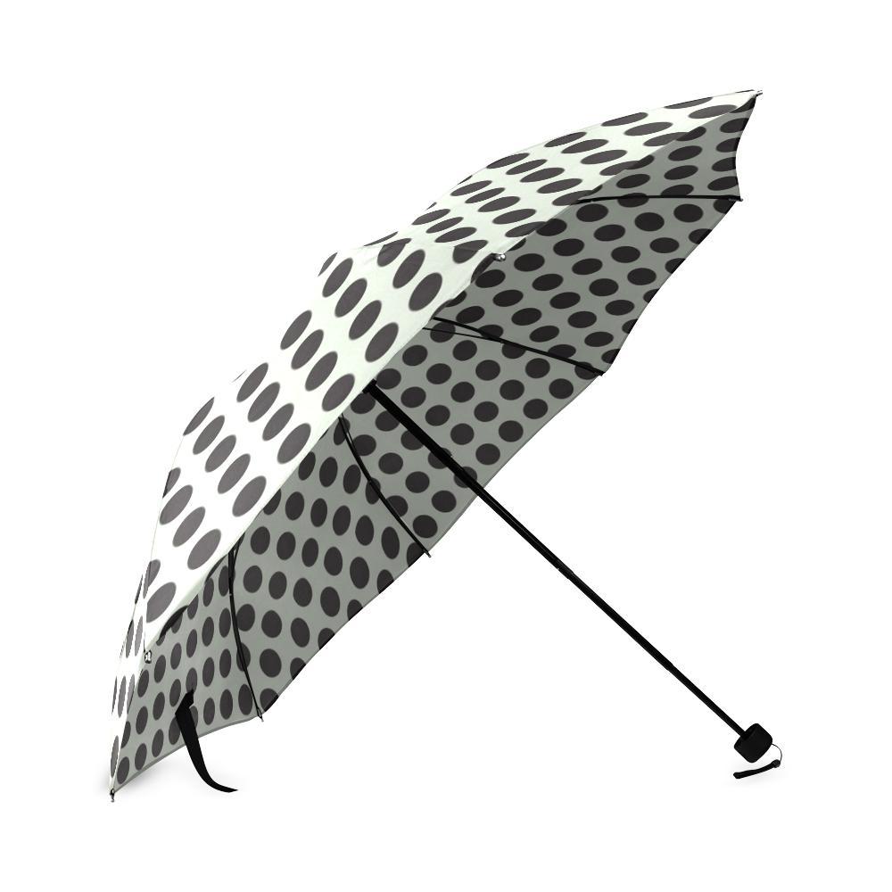 Vintage White Black Polka dot Pattern Print Foldable Umbrella-grizzshop