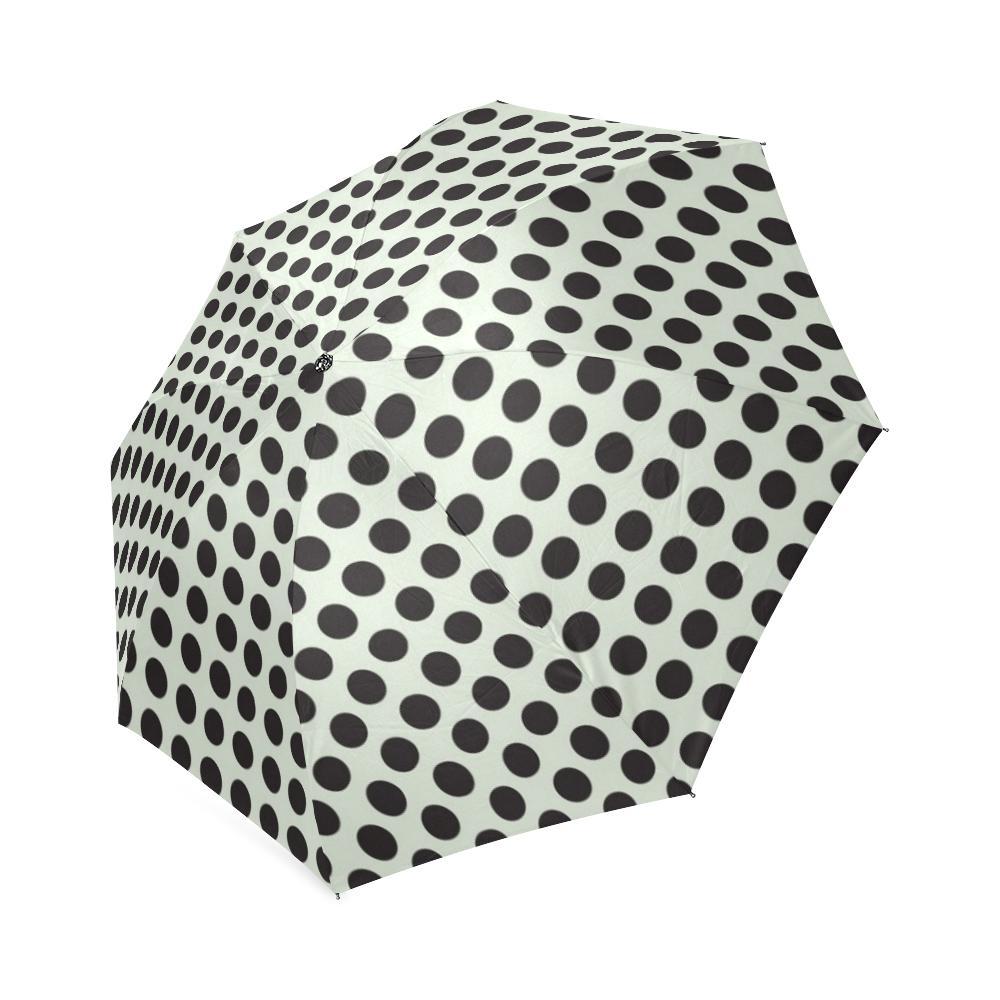 Vintage White Black Polka dot Pattern Print Foldable Umbrella-grizzshop