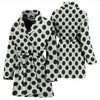 Vintage White Black Polka dot Pattern Print Women Long Robe-grizzshop