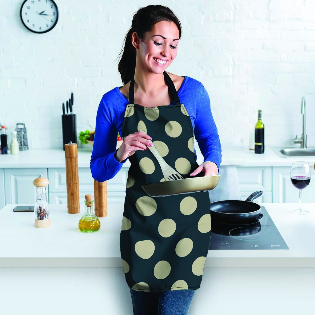 Vintage Black Polka Dot Women's Apron-grizzshop