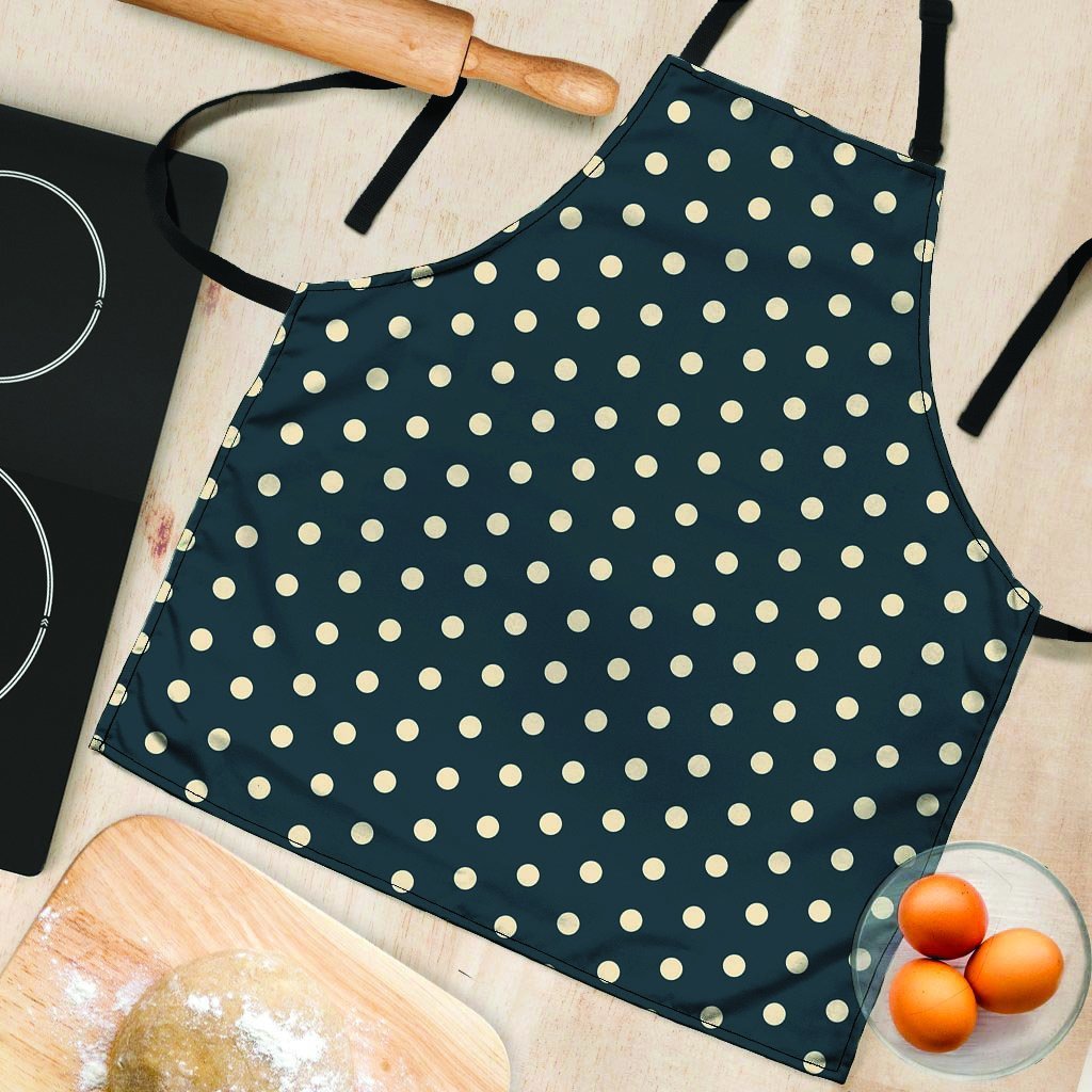 Vintage Black Tiny Polka Dot Women's Apron-grizzshop