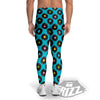 Vinyl Record Blue Print Pattern Men's Leggings-grizzshop