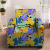 Violet Hibiscus Flower Hawaiian Print Armchair Cover-grizzshop