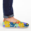 Violet Hibiscus Flower Hawaiian Print Canvas Shoes-grizzshop