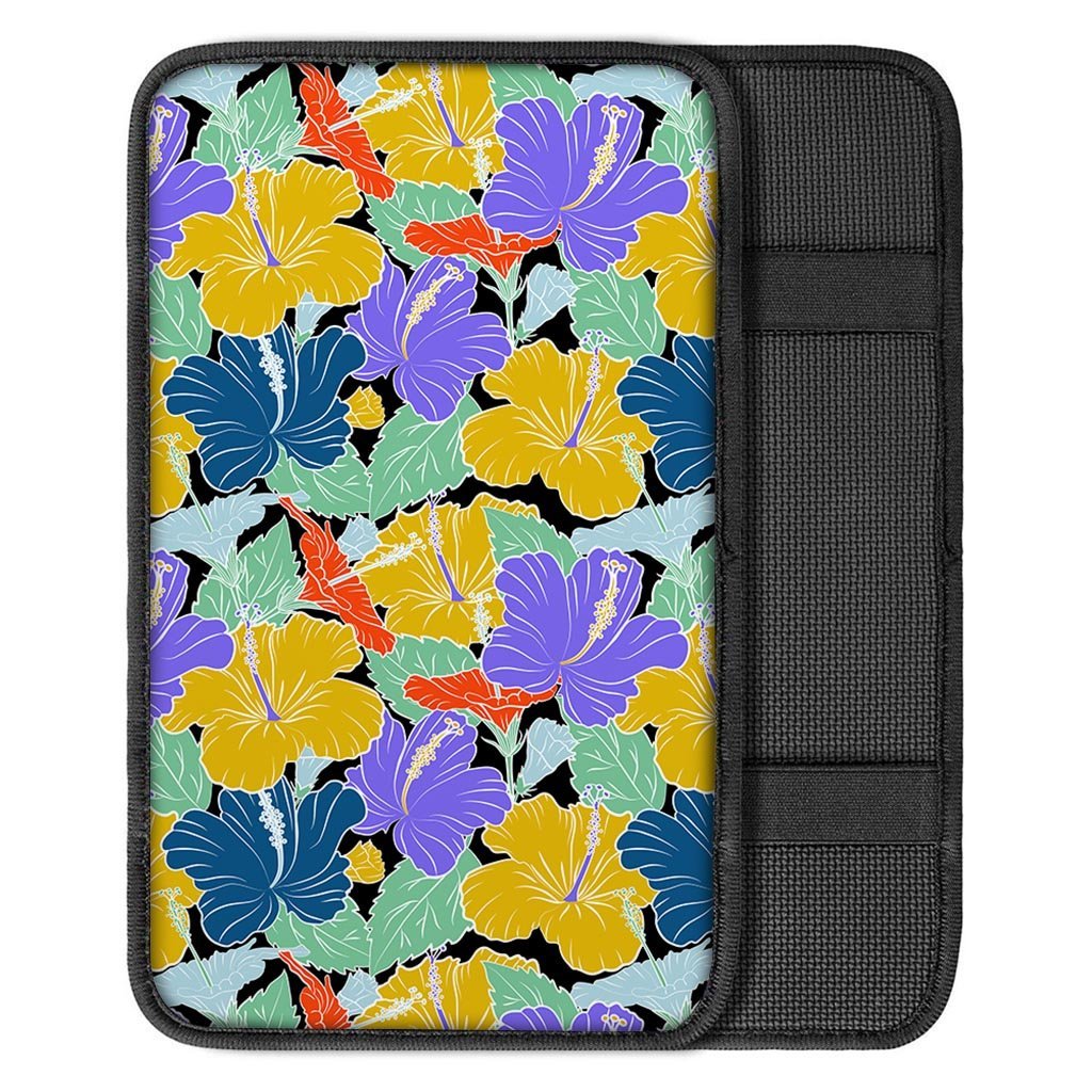 Violet Hibiscus Flower Hawaiian Print Car Console Cover-grizzshop