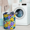 Violet Hibiscus Flower Hawaiian Print Laundry Basket-grizzshop