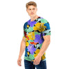 Violet Hibiscus Flower Hawaiian Print Men T Shirt-grizzshop