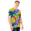 Violet Hibiscus Flower Hawaiian Print Men T Shirt-grizzshop