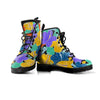 Violet Hibiscus Flower Hawaiian Print Men's Boots-grizzshop