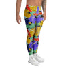 Violet Hibiscus Flower Hawaiian Print Men's Leggings-grizzshop