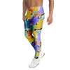 Violet Hibiscus Flower Hawaiian Print Men's Leggings-grizzshop