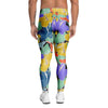 Violet Hibiscus Flower Hawaiian Print Men's Leggings-grizzshop