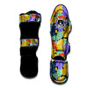 Violet Hibiscus Flower Hawaiian Print Muay Thai Shin Guard-grizzshop