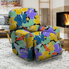 Violet Hibiscus Flower Hawaiian Print Recliner Cover-grizzshop