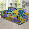 Violet Hibiscus Flower Hawaiian Print Sofa Cover-grizzshop