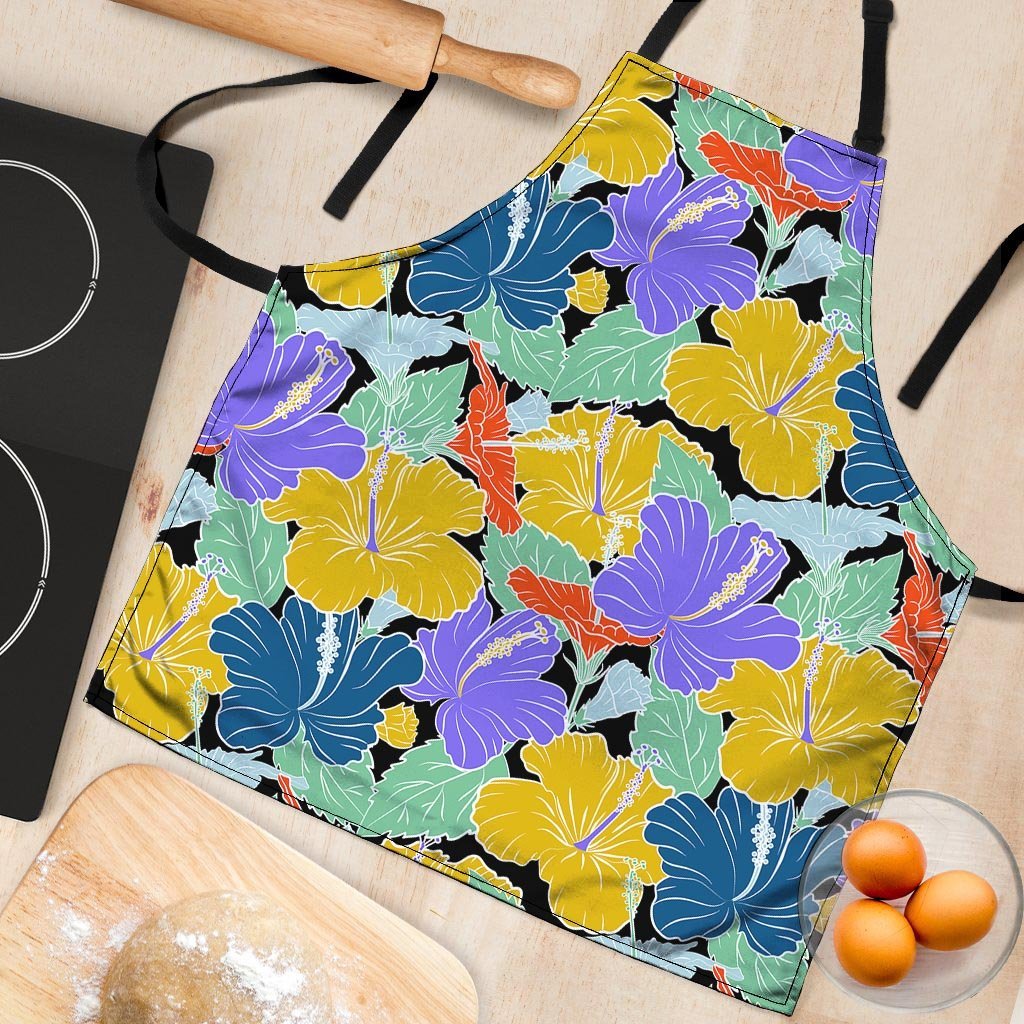 Violet Hibiscus Flower Hawaiian Print Women's Apron-grizzshop