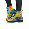 Violet Hibiscus Flower Hawaiian Print Women's Boots-grizzshop