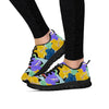 Violet Hibiscus Flower Hawaiian Print Women's Sneakers-grizzshop