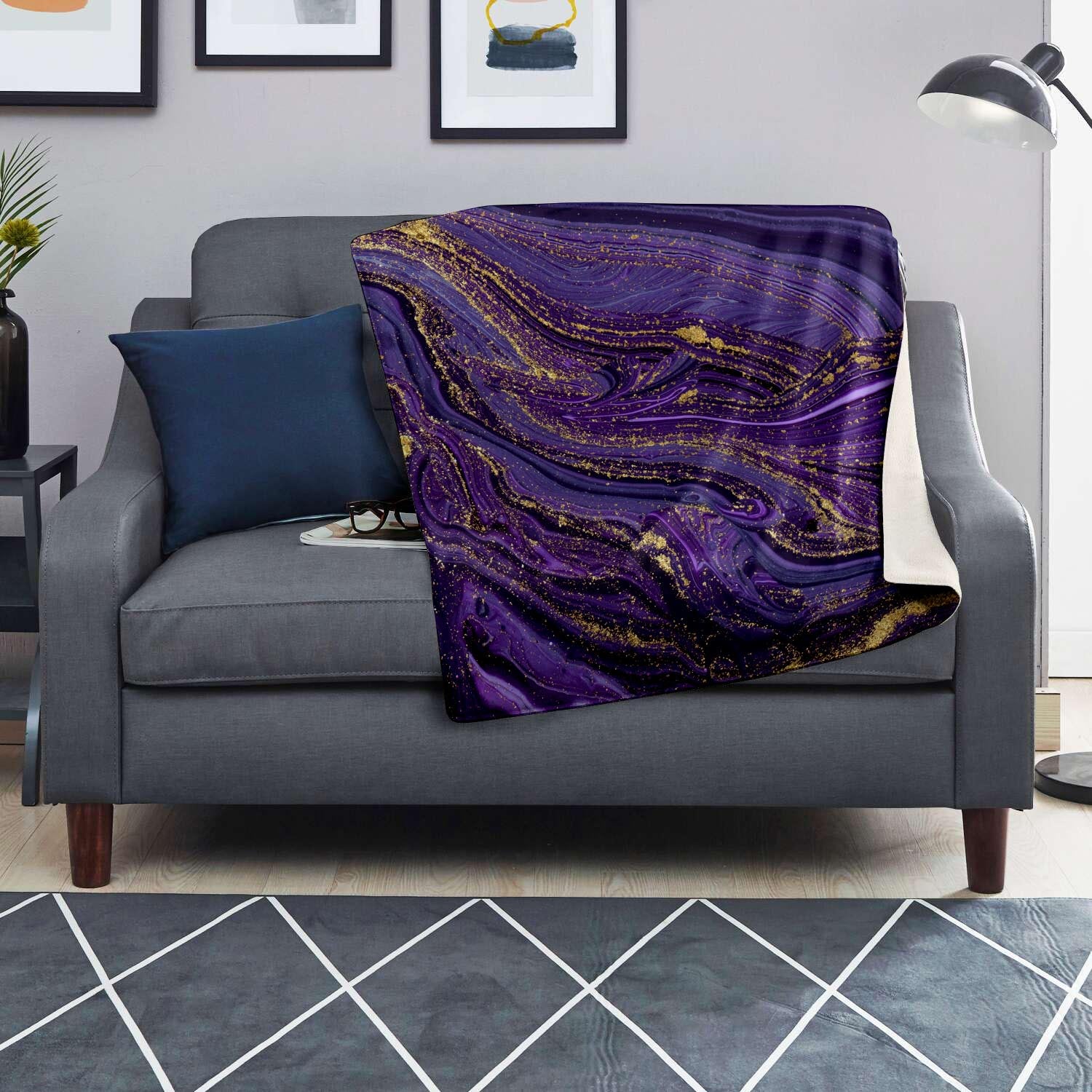 Violet Marble Blanket-grizzshop