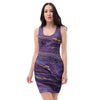 Violet Marble Bodycon Dress-grizzshop