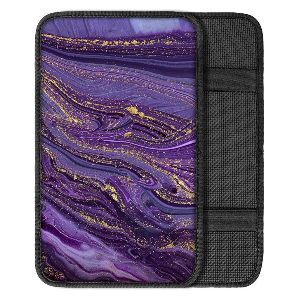 Violet Marble Car Console Cover-grizzshop