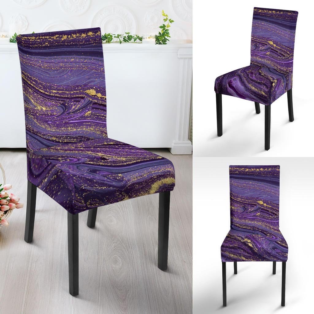 Violet Marble Chair Cover-grizzshop
