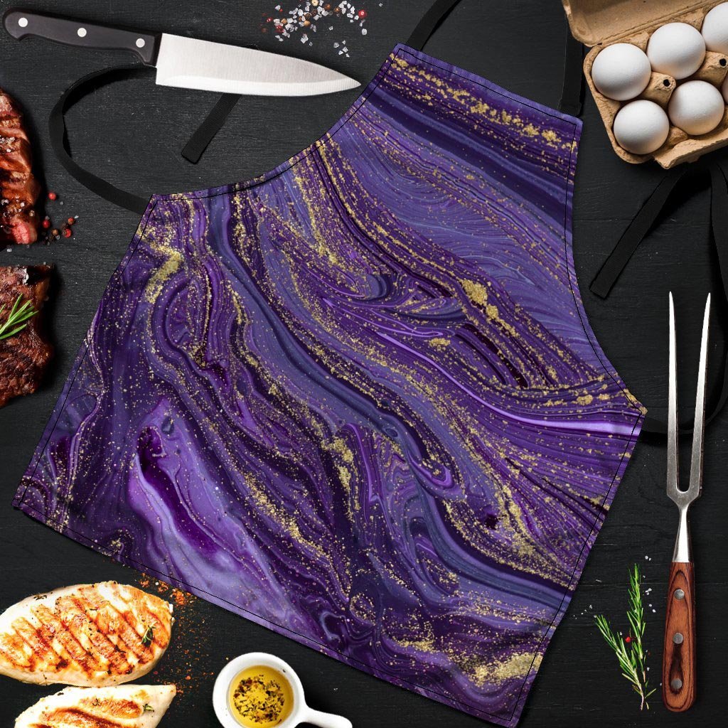 Violet Marble Men's Apron-grizzshop