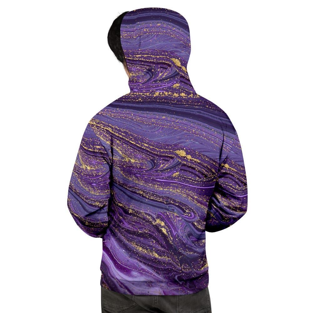 Violet Marble Men's Hoodie-grizzshop