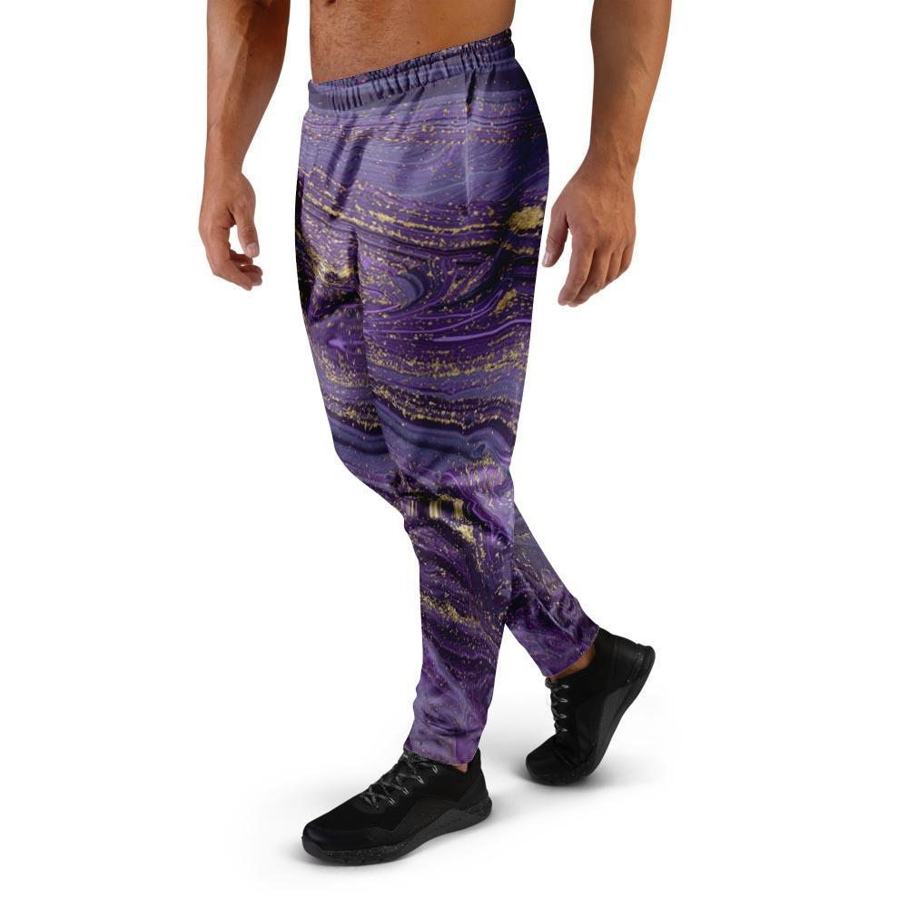 Violet Marble Men's Joggers-grizzshop