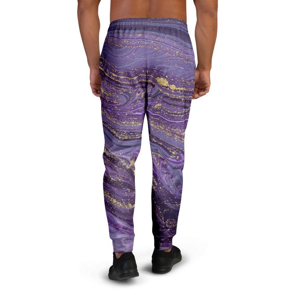 Violet Marble Men's Joggers-grizzshop