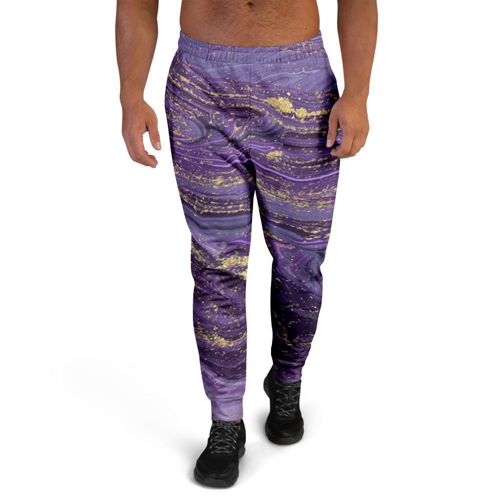 Violet Marble Men's Joggers-grizzshop