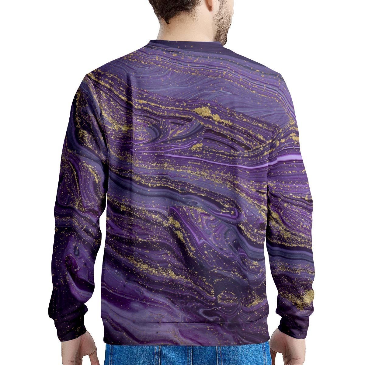 Violet Marble Men's Sweatshirt-grizzshop