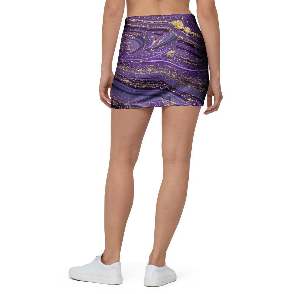 Violet Marble Mini Skirt-grizzshop