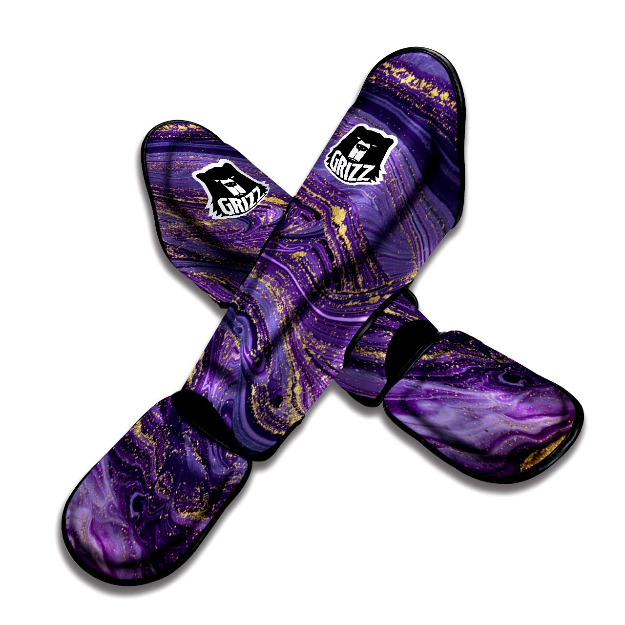 Violet Marble Muay Thai Shin Guard-grizzshop