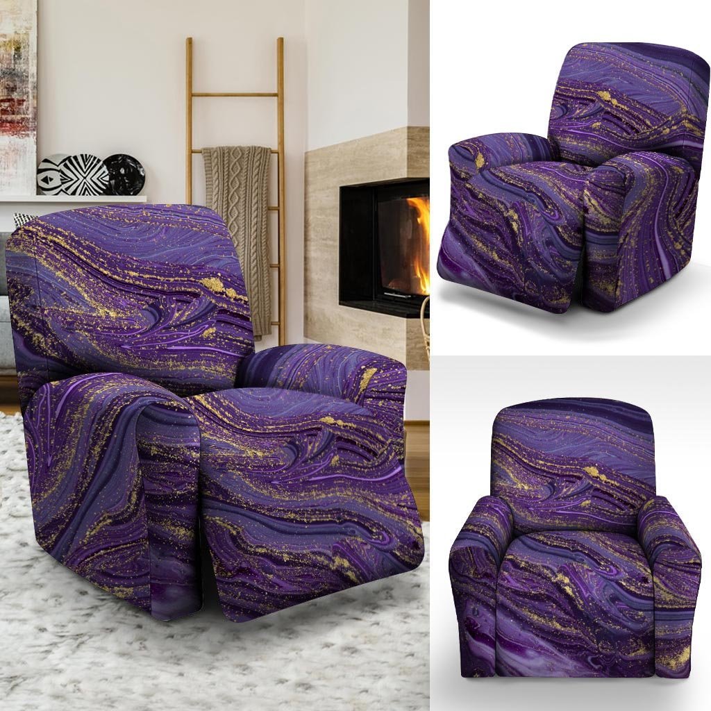 Violet Marble Recliner Cover-grizzshop