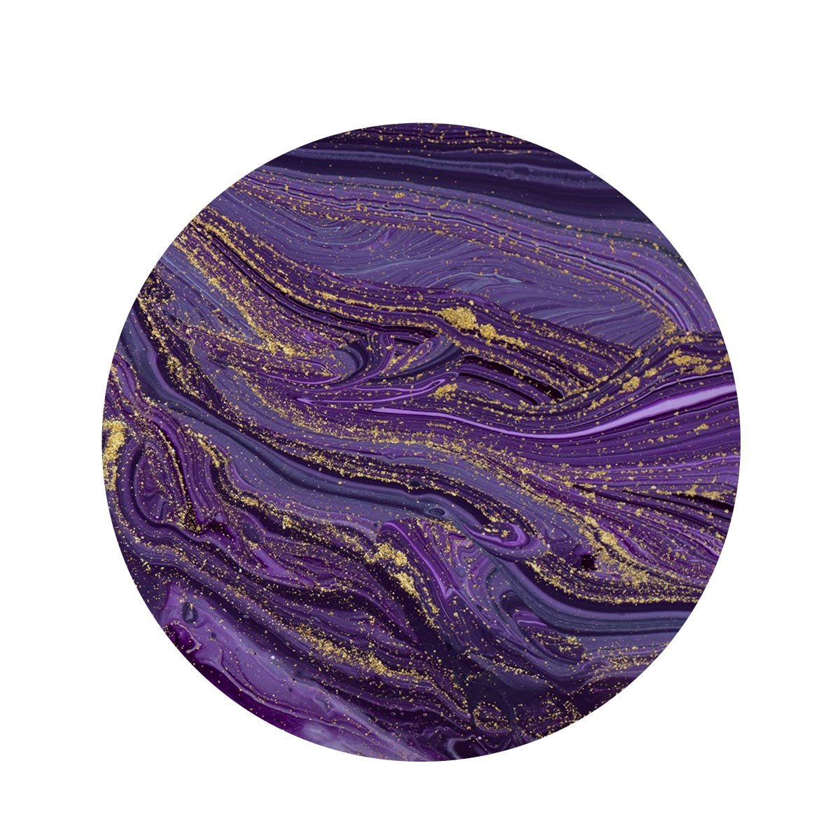 Violet Marble Round Rug-grizzshop