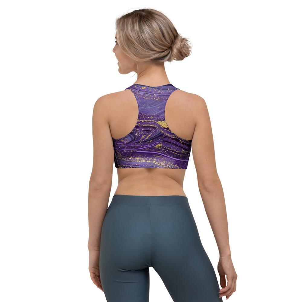 Violet Marble Sports Bra-grizzshop