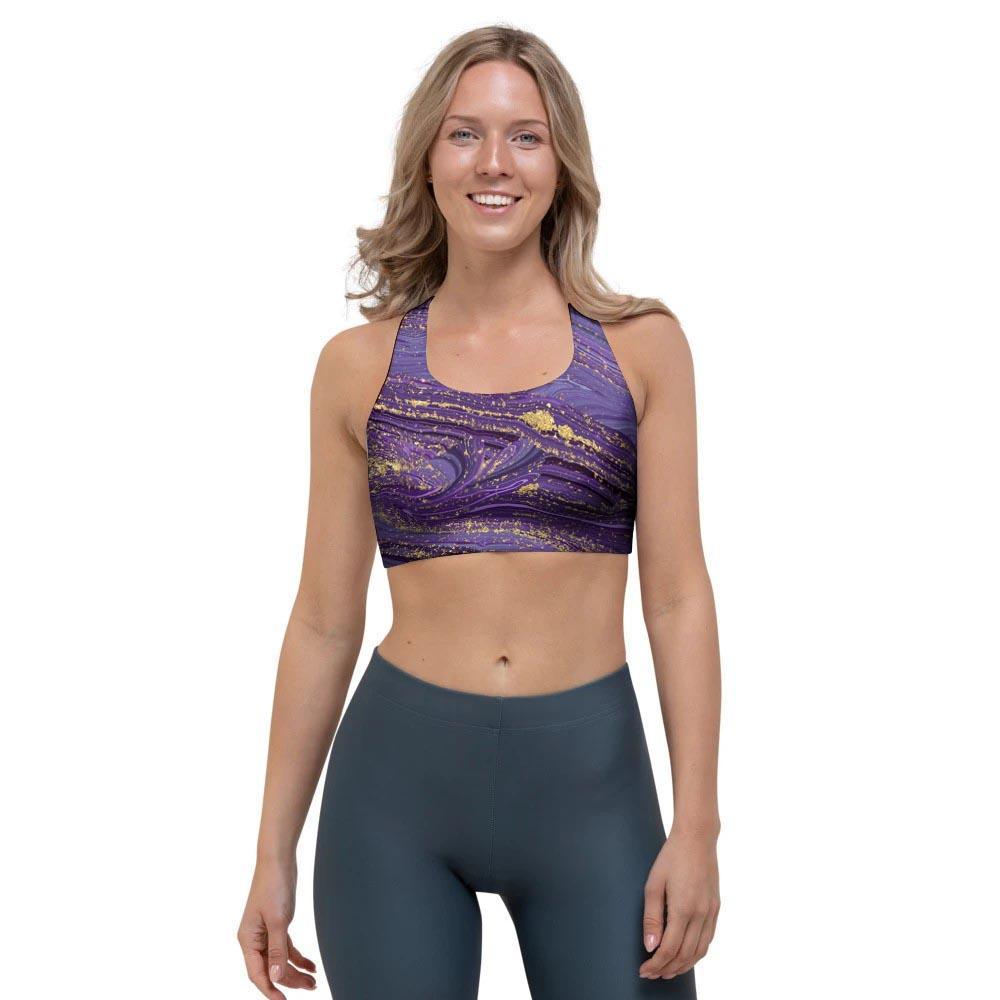 Violet Marble Sports Bra-grizzshop