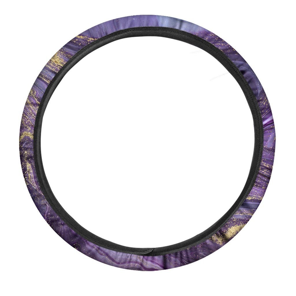 Violet Marble Steering Wheel Cover-grizzshop