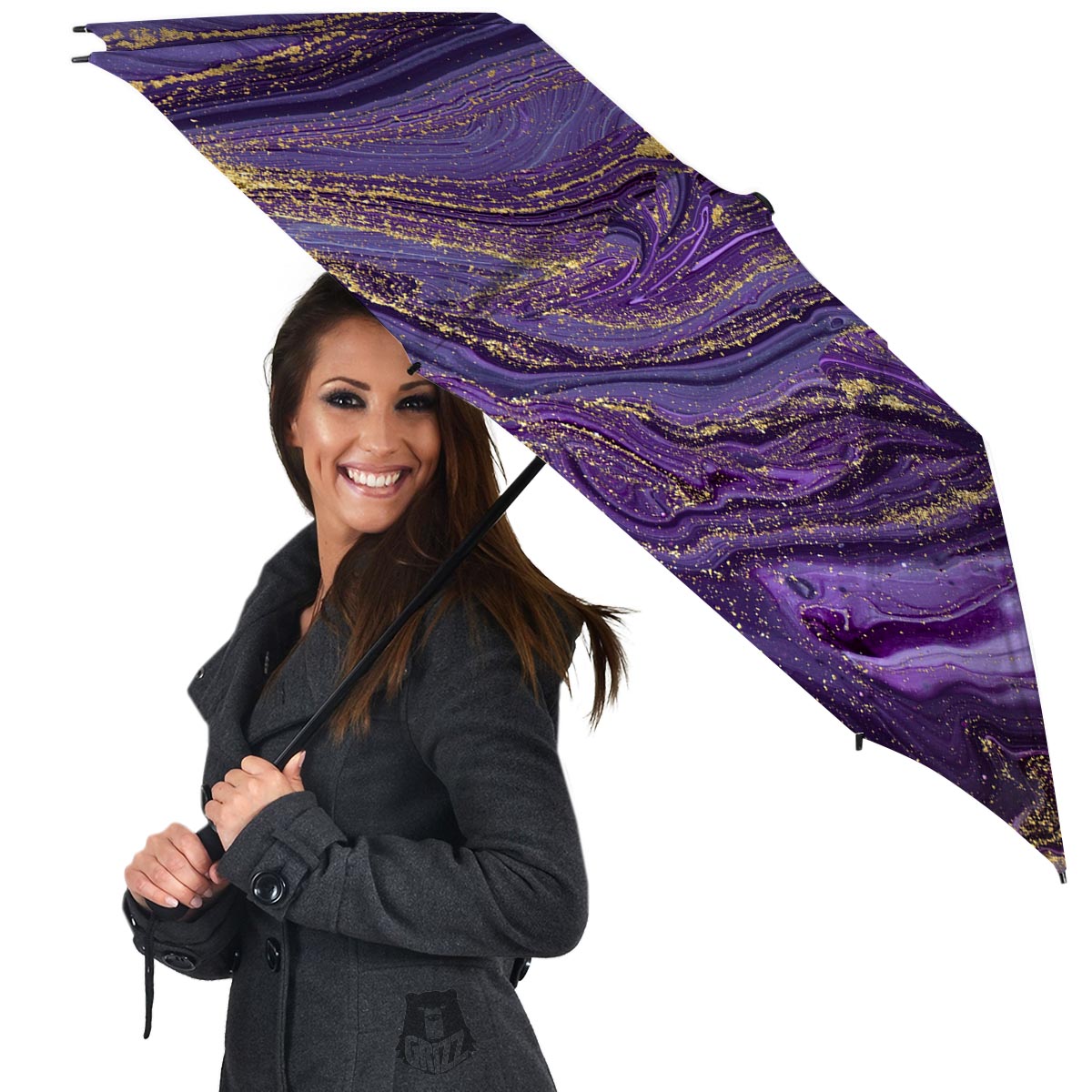 Violet Marble Umbrella-grizzshop