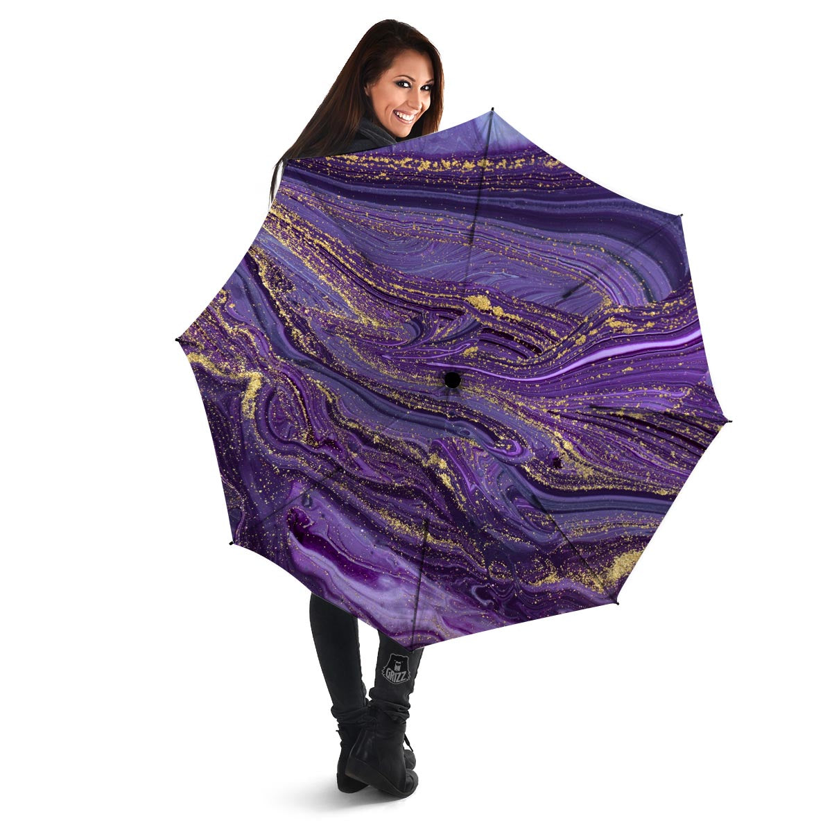 Violet Marble Umbrella-grizzshop