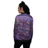 Violet Marble Women's Bomber Jacket-grizzshop