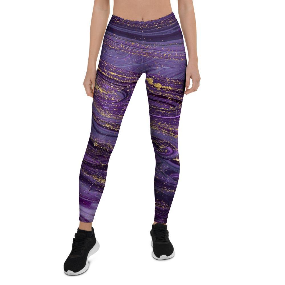 Violet Marble Women's Leggings-grizzshop