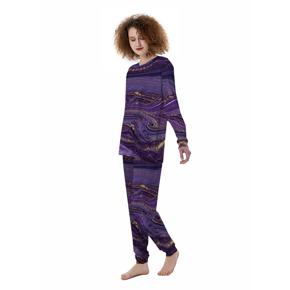 Violet Marble Women's Pajamas-grizzshop