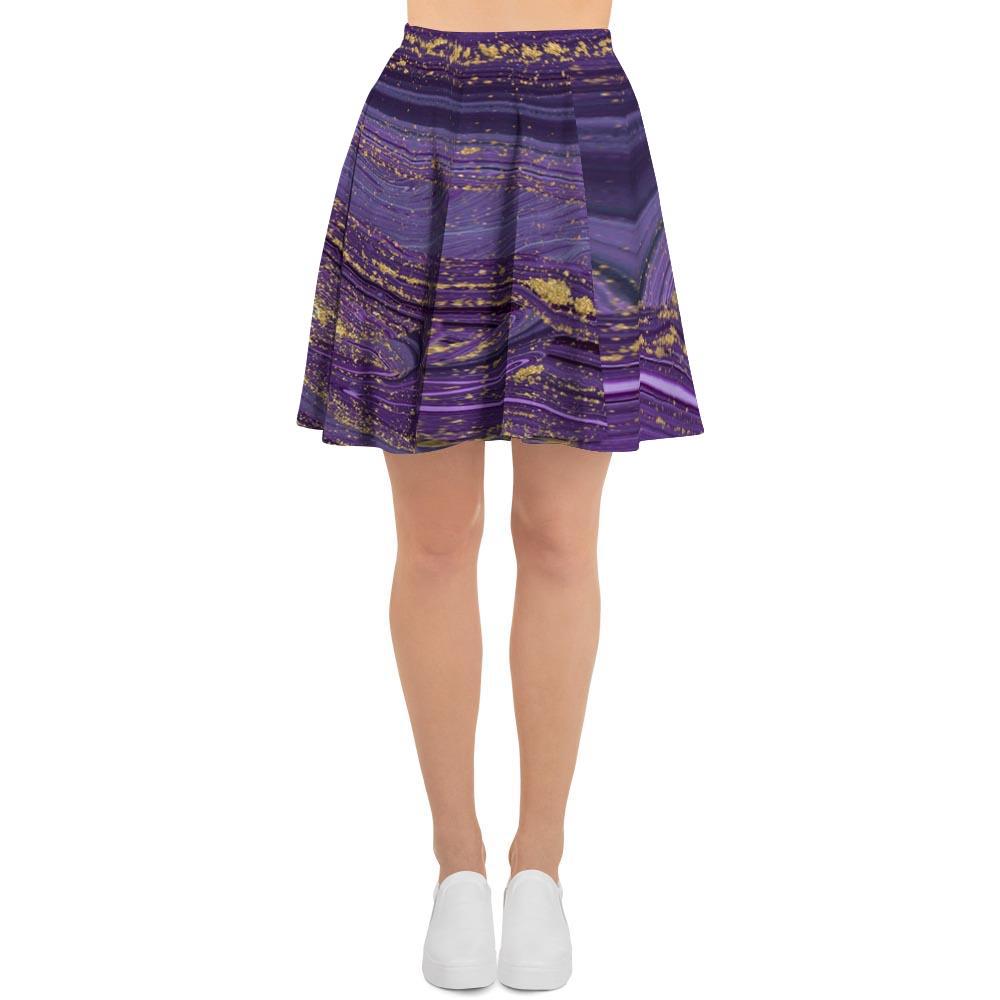 Violet Marble Women's Skirt-grizzshop