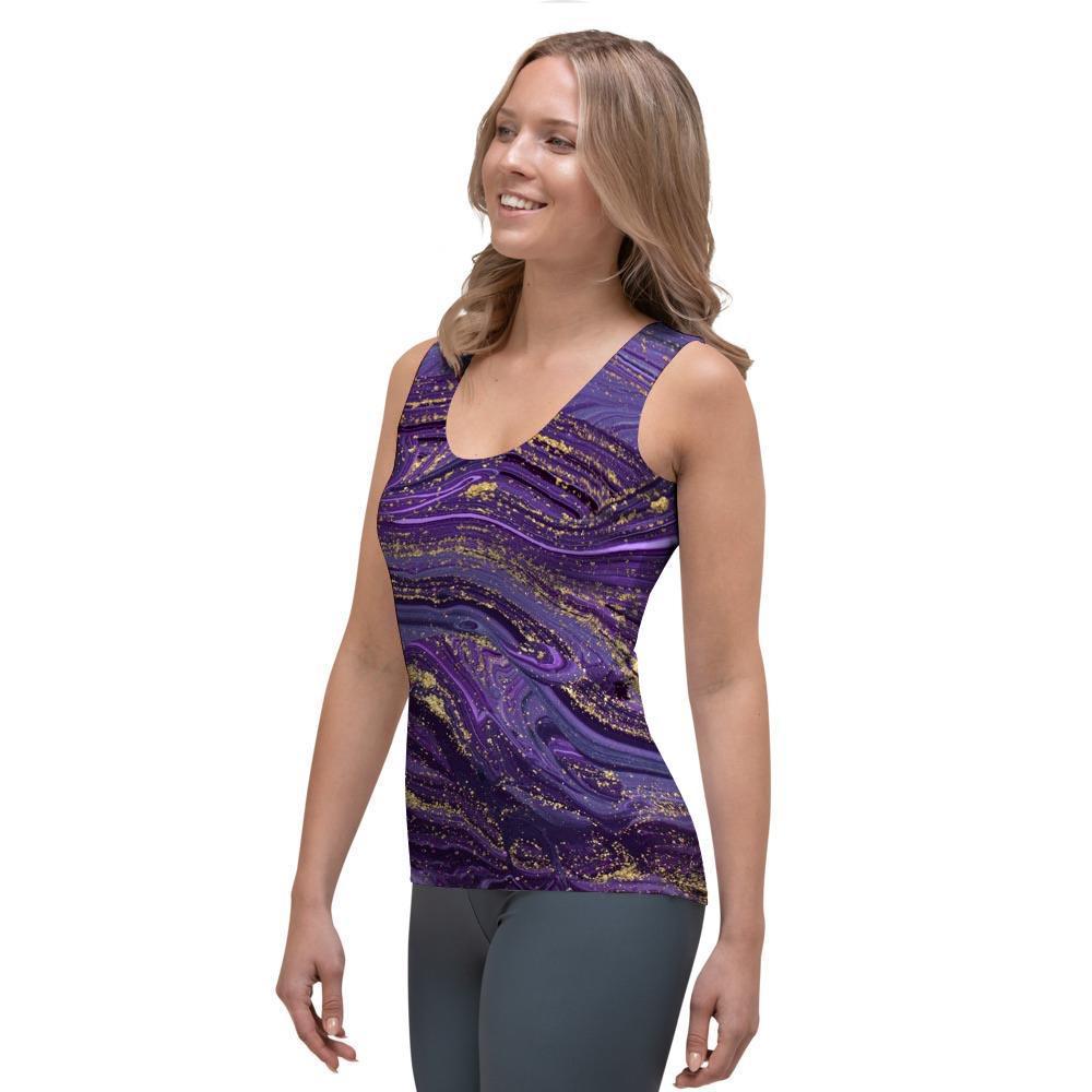Violet Marble Women's Tank Top-grizzshop