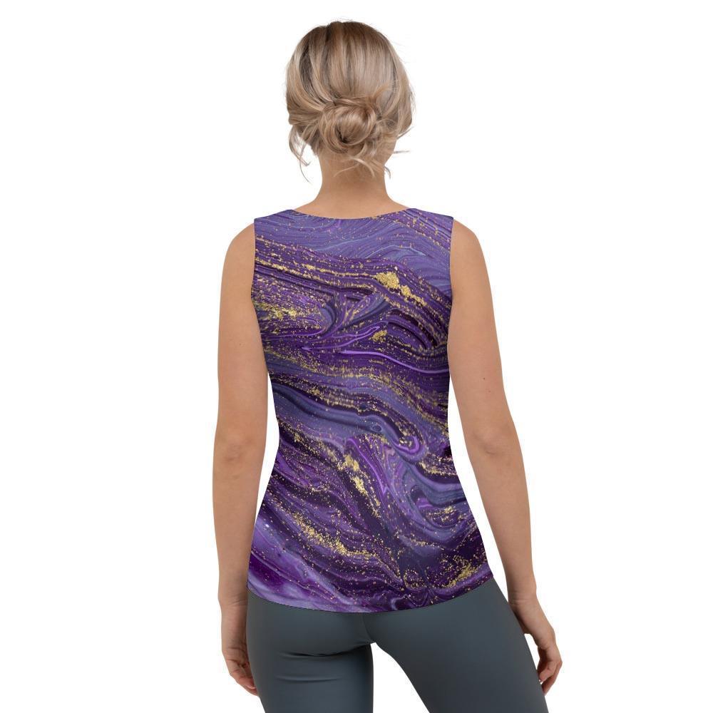 Violet Marble Women's Tank Top-grizzshop