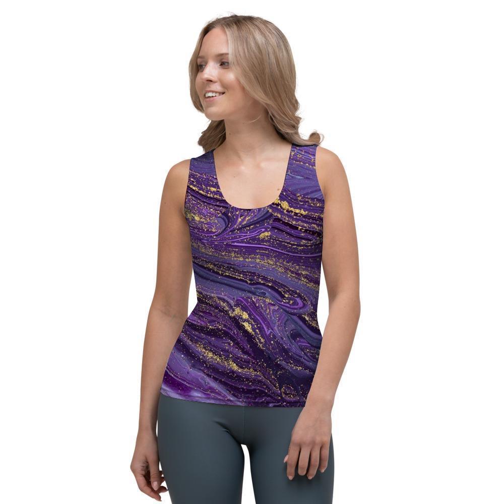 Violet Marble Women's Tank Top-grizzshop
