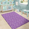 Violet Paisley Bandana Print Floor Mat-grizzshop