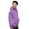 Violet Paisley Bandana Print Men's Hoodie-grizzshop